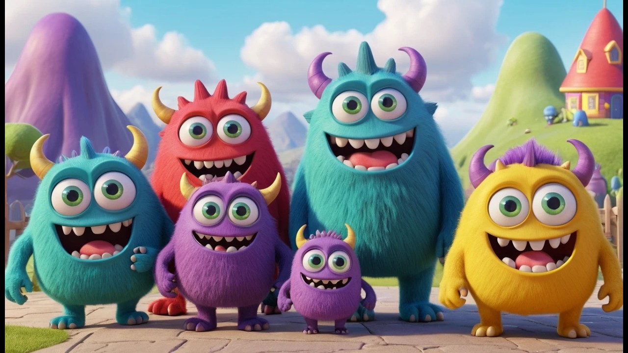 Five Little Monsters Jump Jump Jump | Fun Monster Song & Active Play Rhyme