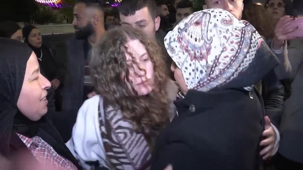 Palestinian activist Ahed Tamimi among prisoners freed from Israeli jail