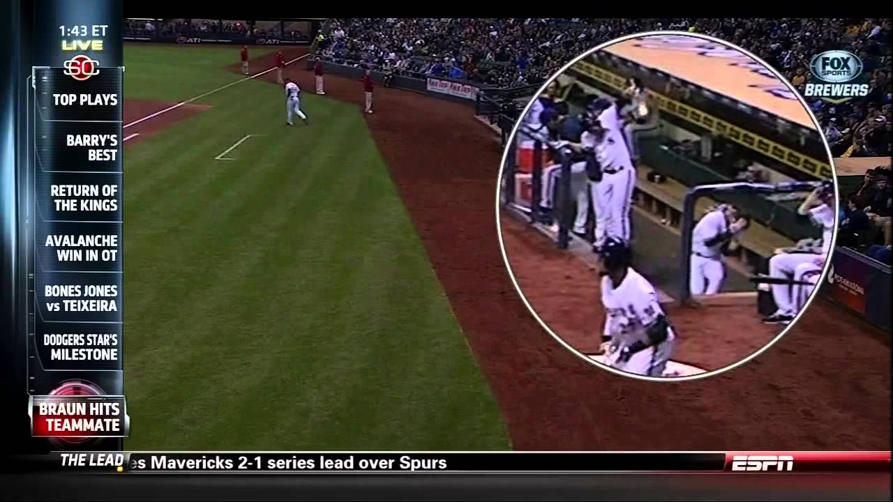 Ryan Braun Hits Jean Segura In Face With Bat