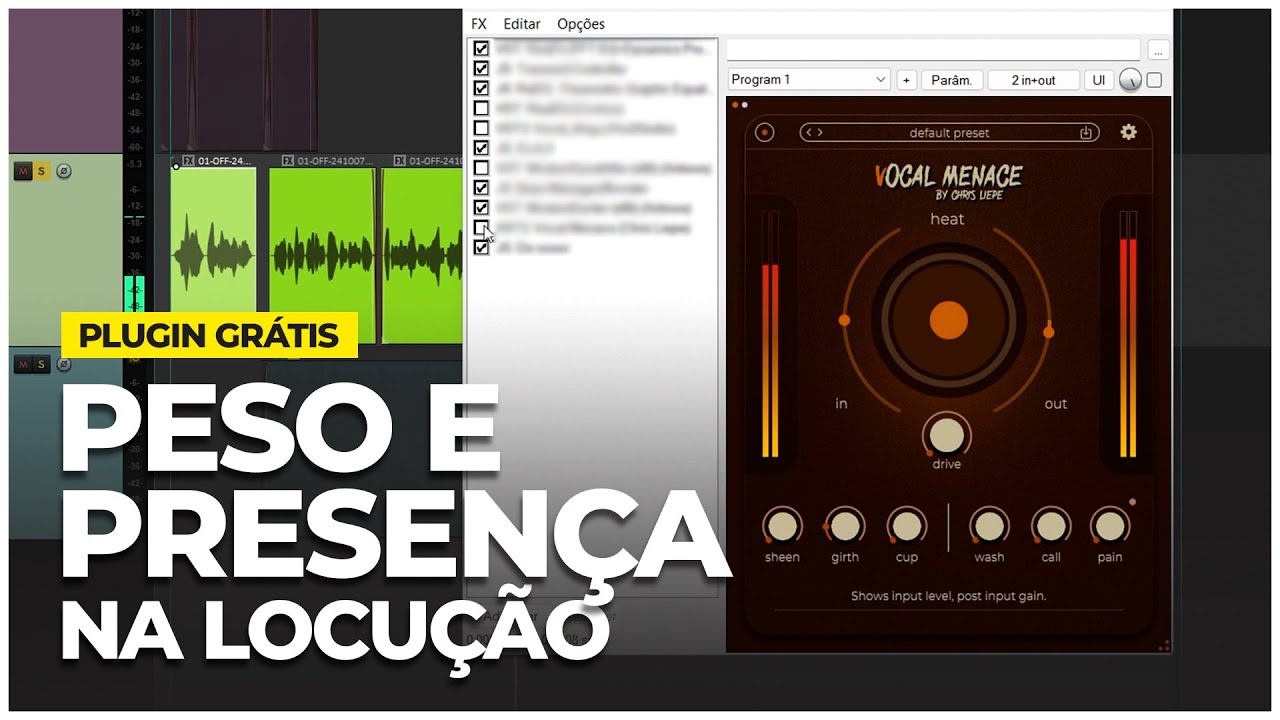 VOCAL MENACE - esse plugin GRÁTIS e INCRÍVEL vai TRANSFORMAR a sua locução | Rádio, Spot, Off