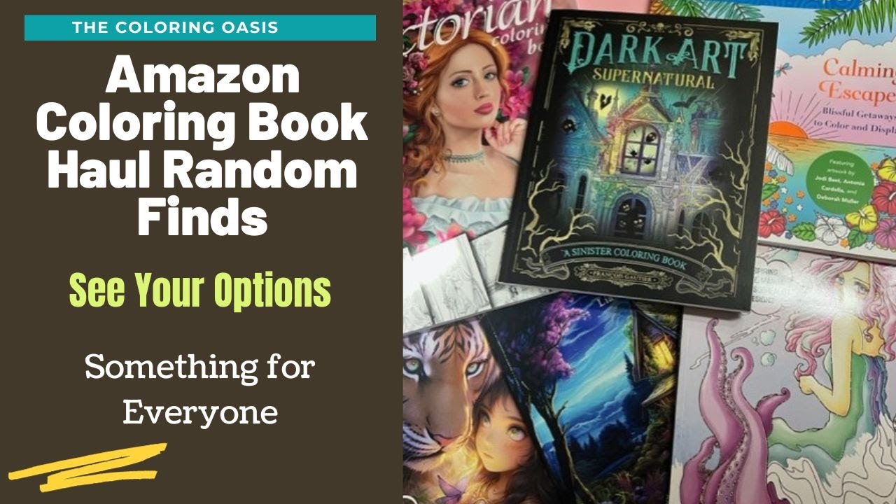 Amazon Coloring Book Haul Happy Mail | Dark Art, Victorian, Manga Muses, Black Backgrounds