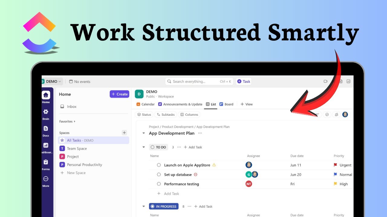 How to create nested subtasks in ClickUp (Detail Control)