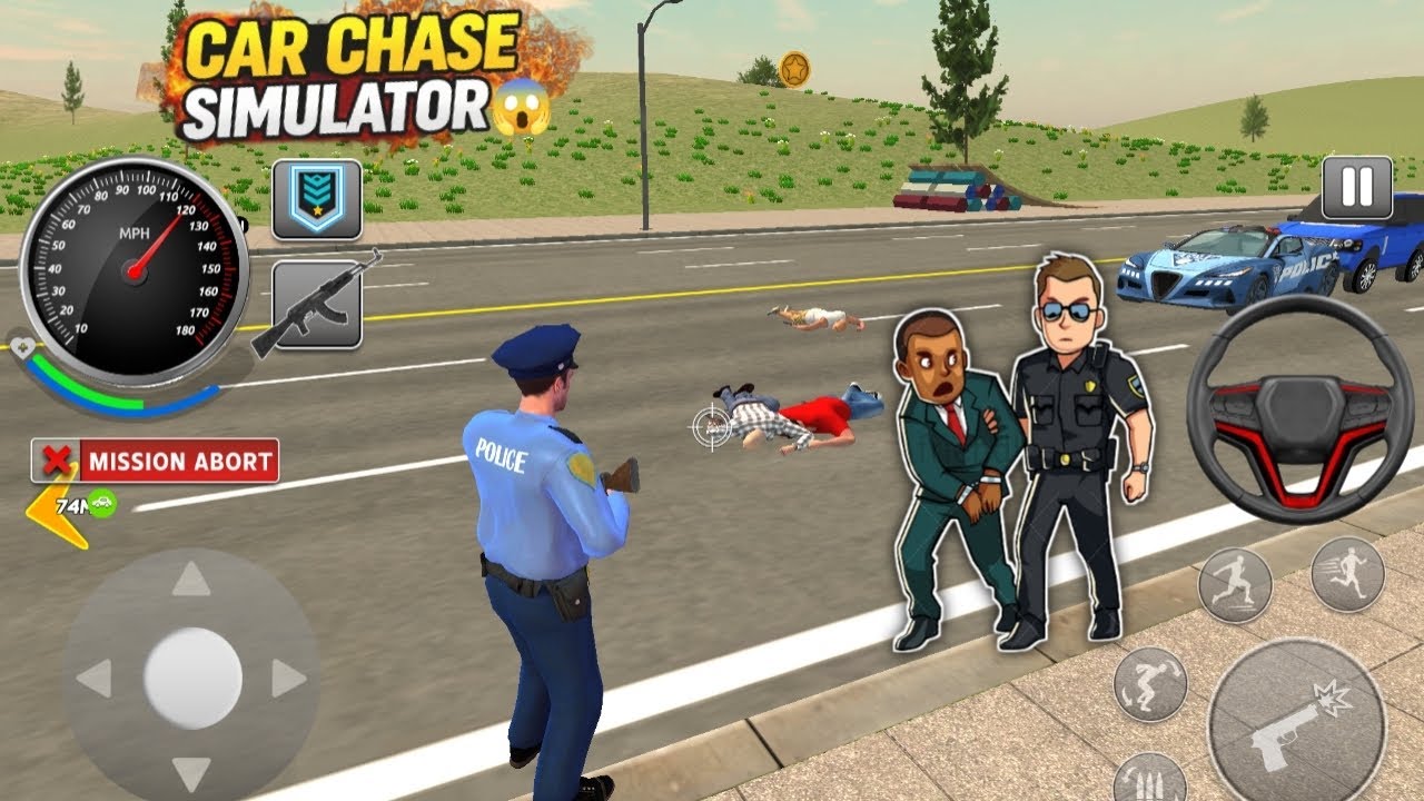 City Police Car Chase | Android 3D GamePolice Car Driving Simulator | Real Chase Action
