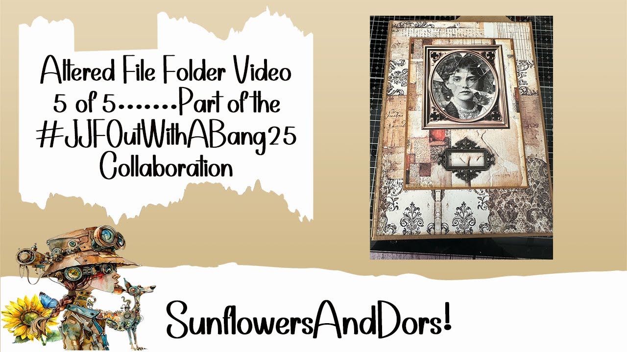 Altered File Folder #jjfoutwithabang25 Video 5, adding journal, flipthrough and GIVEAWAY