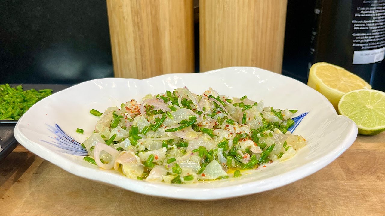 Tartare de poisson blanc aux salicornes