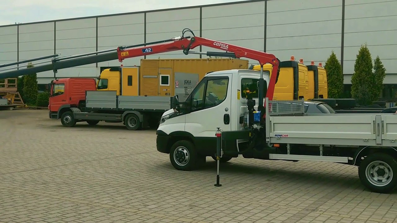 Żuraw HDS COPMA 42 sterowany radiowo na Iveco Daily