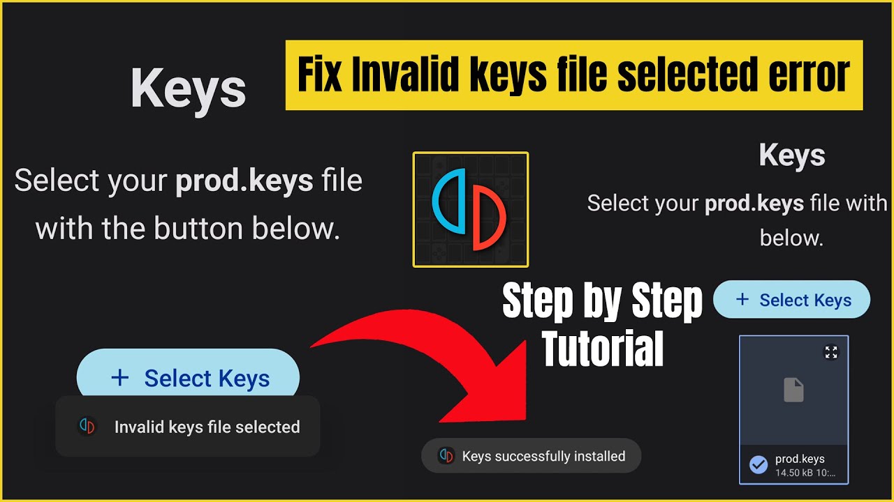 How To Solve/Fix Invalid Keys File Selected Error on Yuzu Emulator (Android)