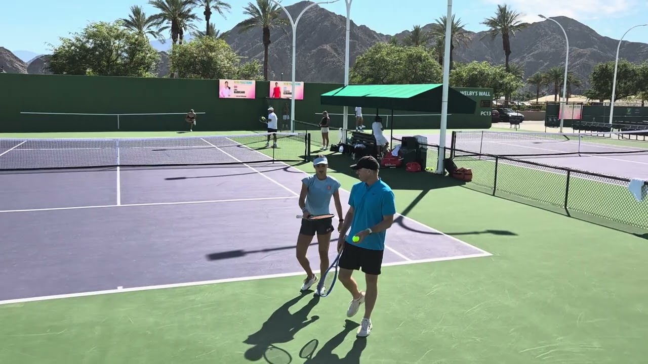 Emma Raducanu v Solana Sierra Practice Match at BNP Paribas Open Indian Wells 2026