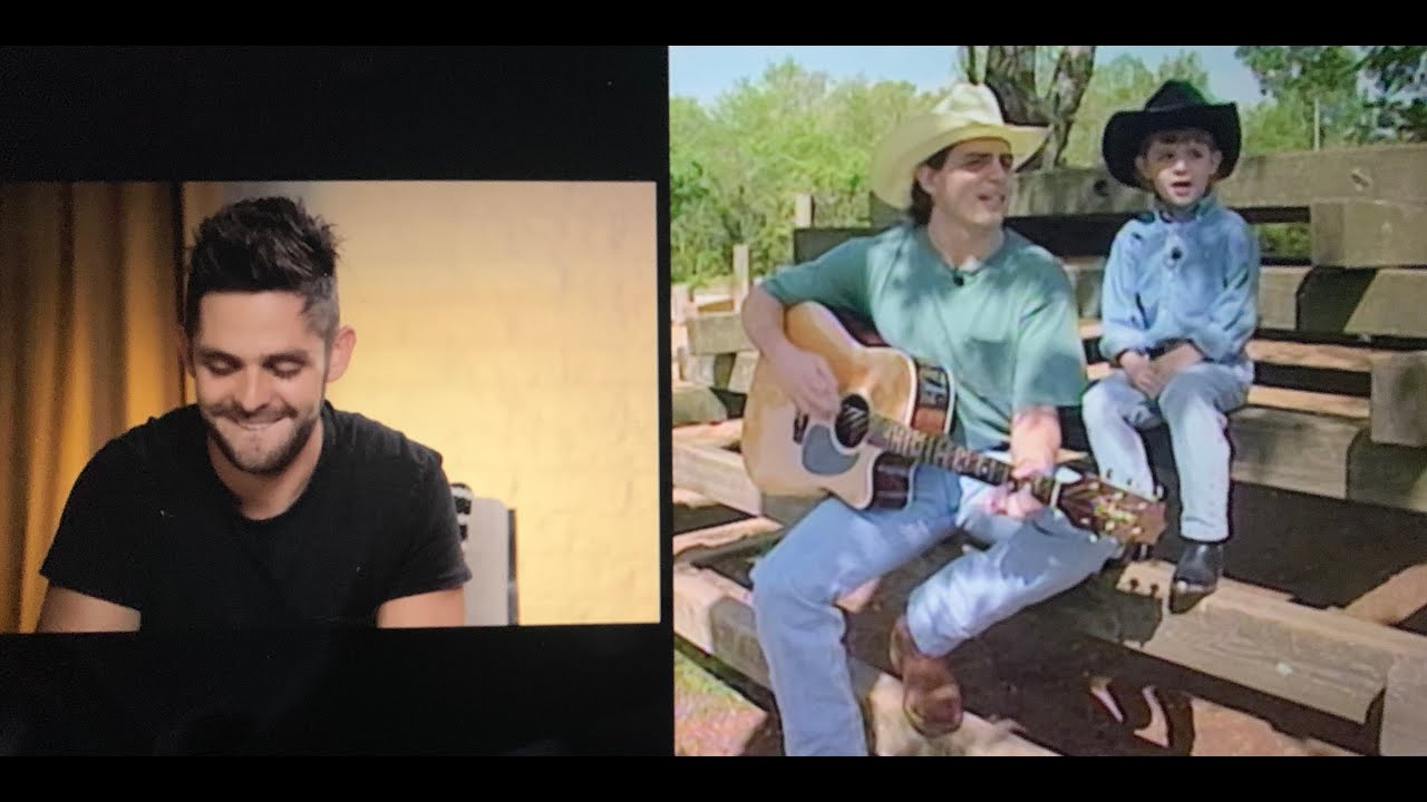 Thomas Rhett watches lost footage from when he was 5 years old singing with dad Rhett Akins 9 -9-17
