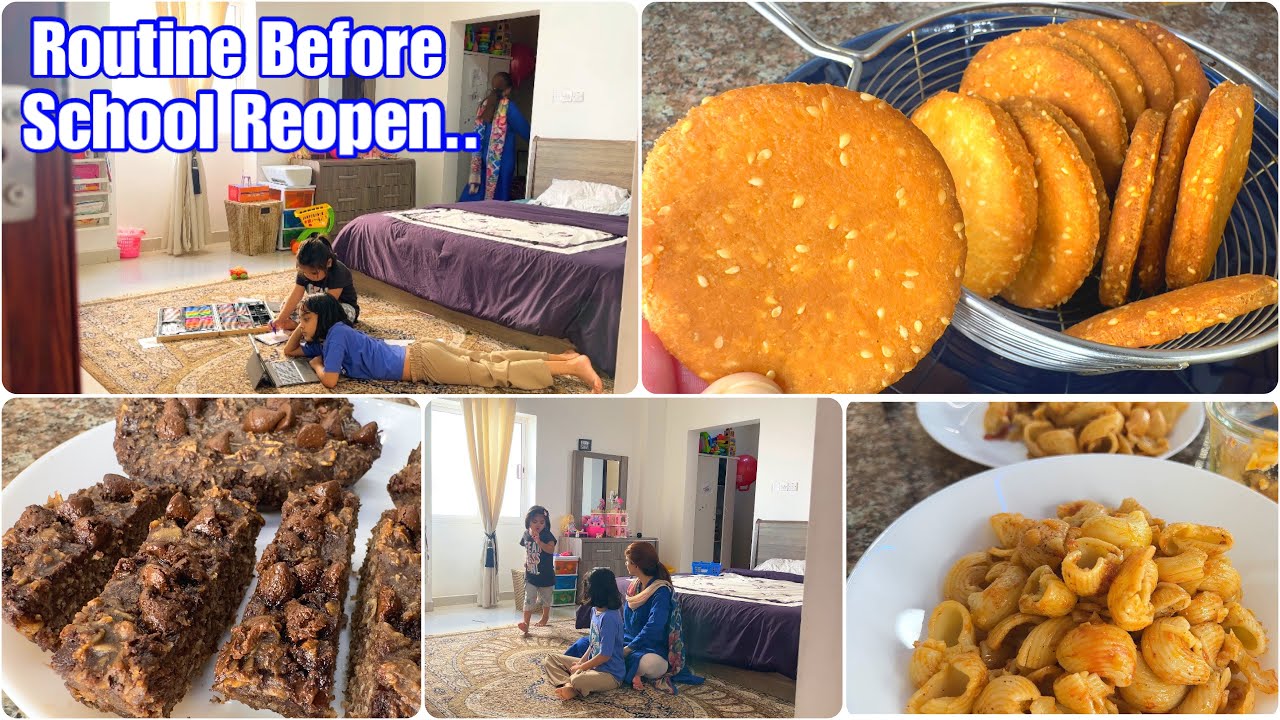 Day Before School’s Reopen🌻Quick & Healthy breakfast for kids~mithi tikiyan | kids hair care