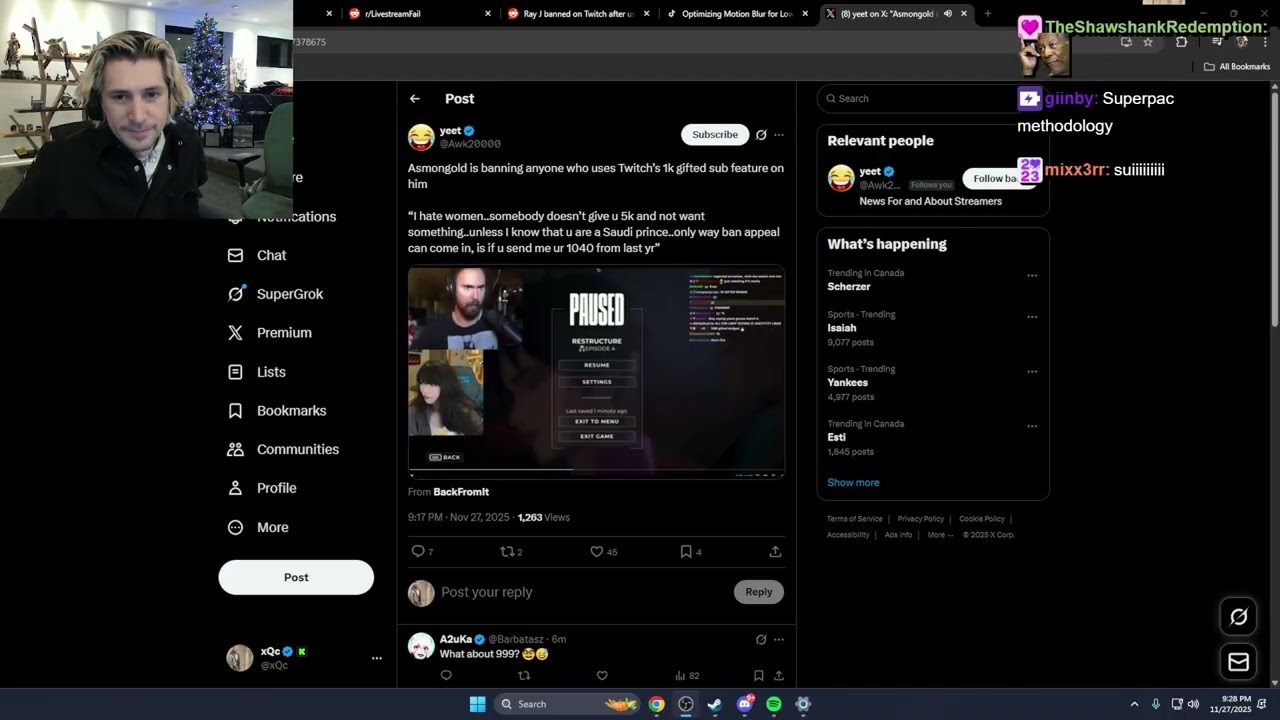 Asmongold забанит вас, если вы пожертвуете 1000 подписчиков