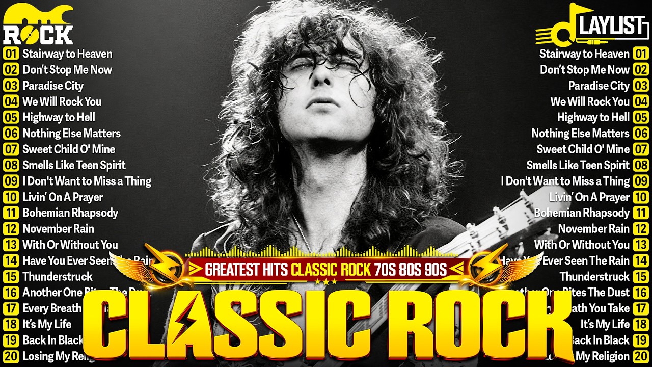 Best Classic Rock Songs Of All Time 🔥 Led Zeppelin, Metallica, Queen, AC/DC, Nirvana, U2, Aerosmith