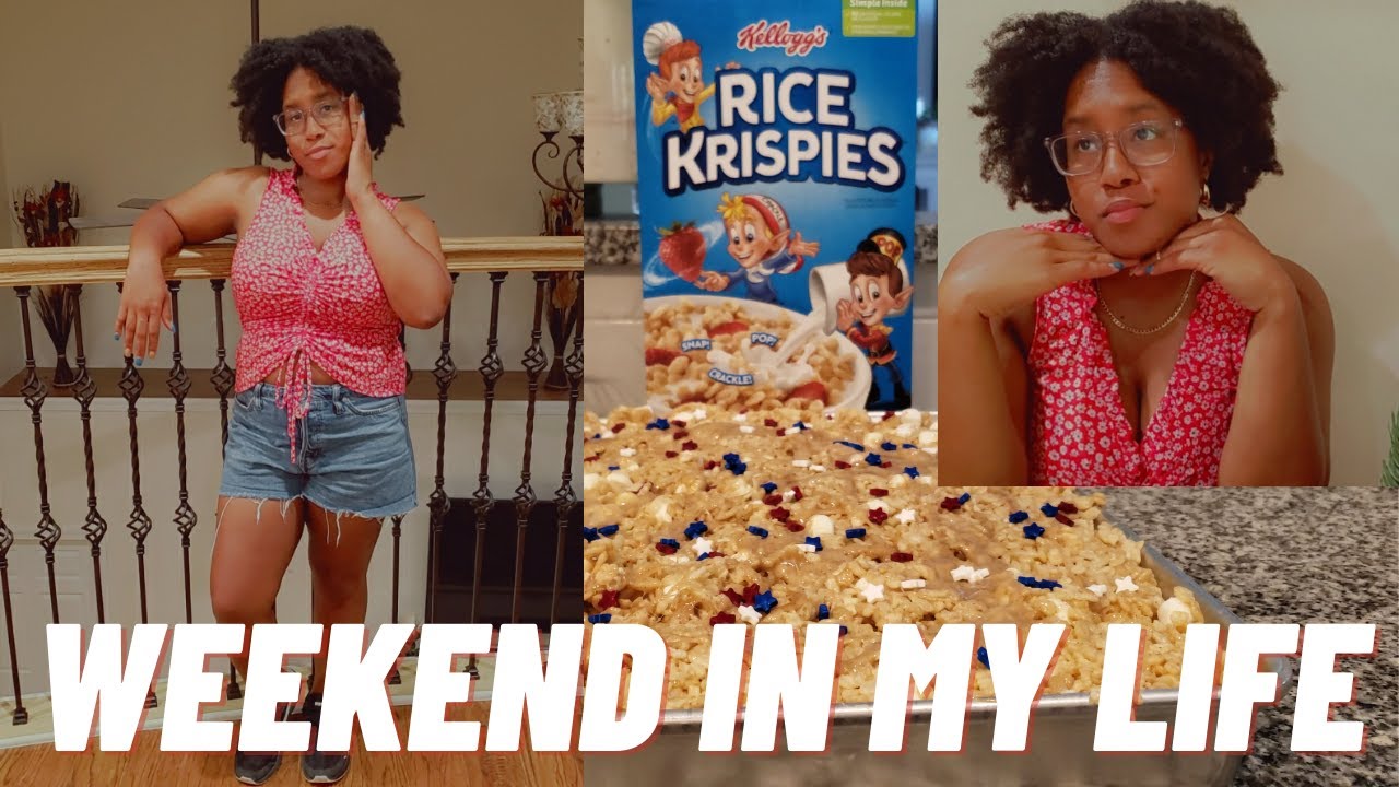 WEEKEND IN MY LIFE VLOG | 4TH OF JULY \ Made Rice Crispy Treats!