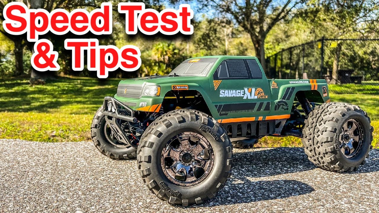 HPI Savage XL Flux GTXL-1 1/8 Scale 6s | Stock Speed Test -Jumps - Tips | OMGRC.com
