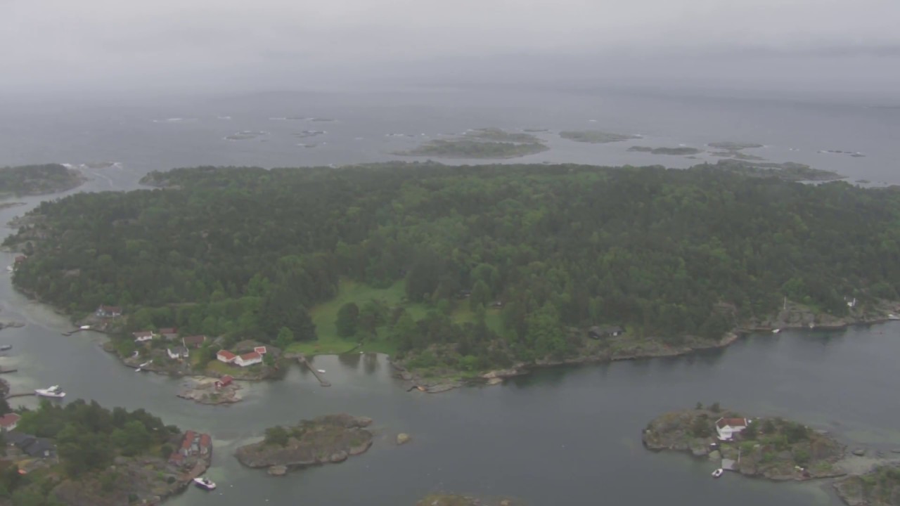 Høvåg, Kalvøya, Hellersøya, Justøya, Lillesand - Flying Over Norway
