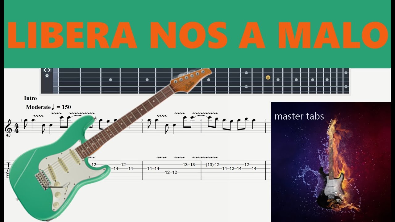 #LIBERA NOS A MALO #LIGABUE LUCIANO#  |Guitar Tab| TUTORIAL#Mastertabs#BestFreeYoutubeMusic#CHORDS