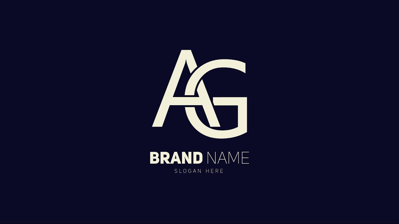 Sleek Letter AG Logo Design Tutorial in Adobe Illustrator | Logo Design Process