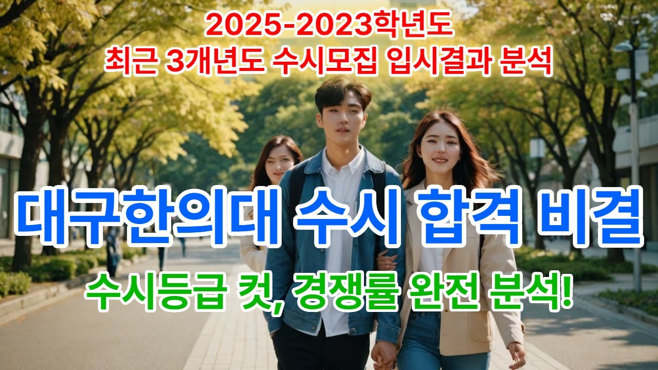 대구한의대 수시등급 컷 순위와 경쟁률 순위, 추합순위 등 2025-2023 최근 3개년도 대구한의대학교 수시모집 입시결과 교과등급 컷 등 2026 예상 합격컷 분석