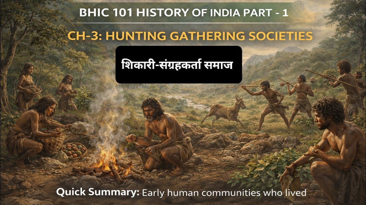 BHIC 101 Unit - 3 Hunting Gathering Societies for IGNOU  Students 