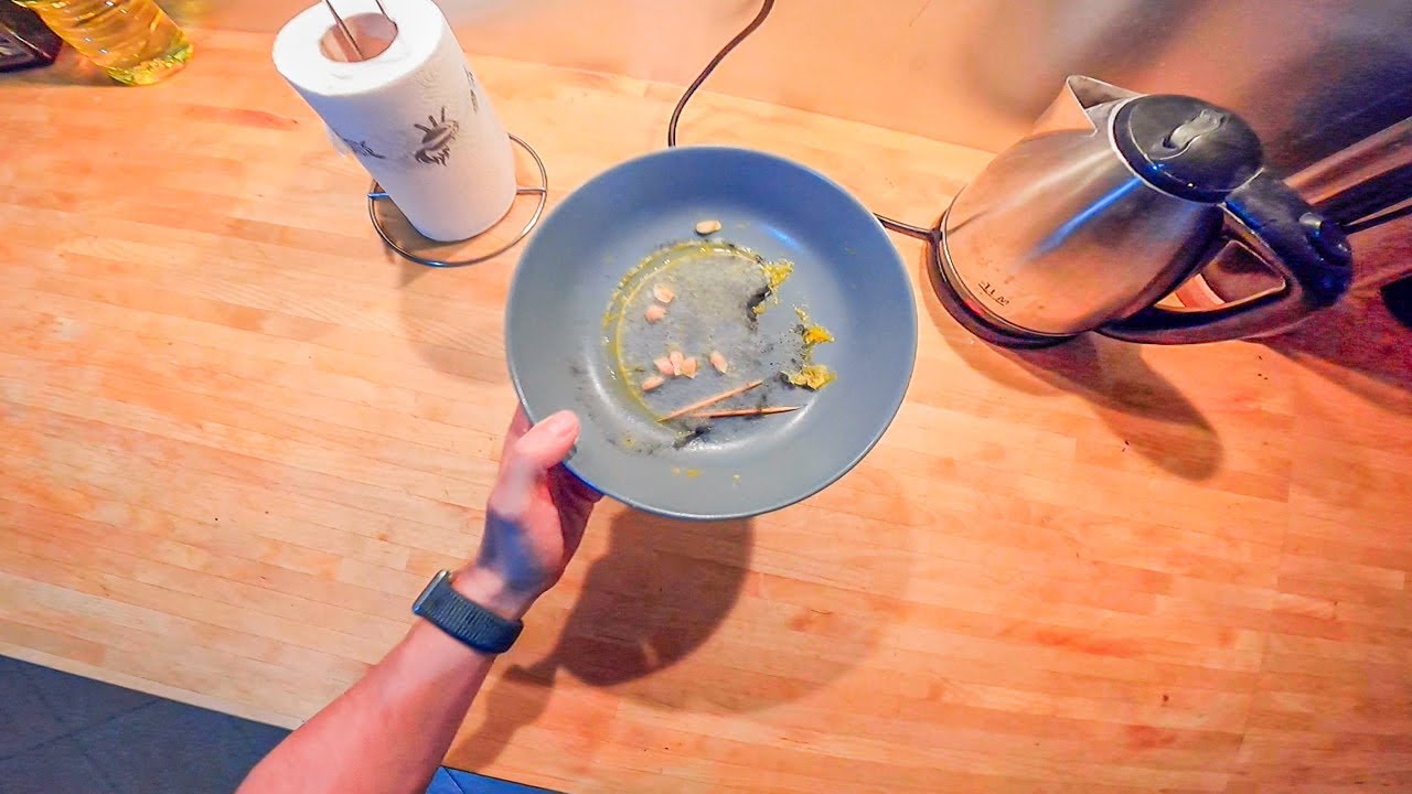 Washing dirty dishes in my kitchen (POV GoPro Video)