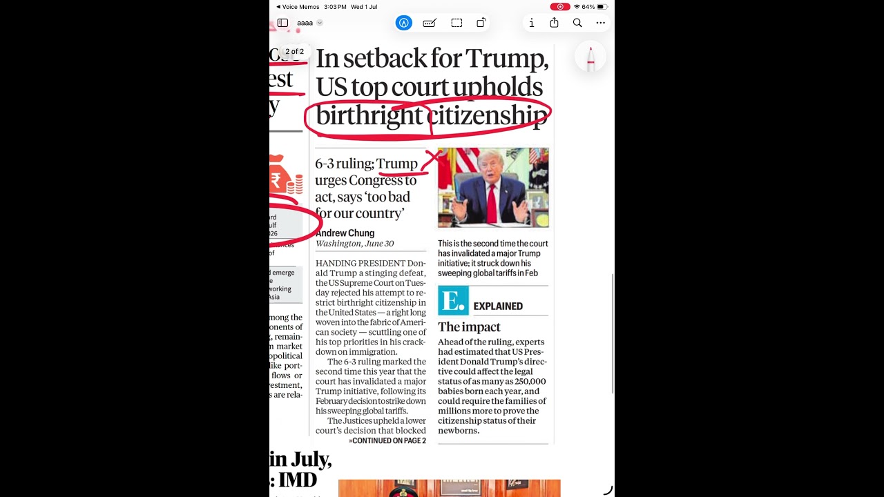 Front Page Analysis | The Hindu & Indian Express | 1 july 2026.