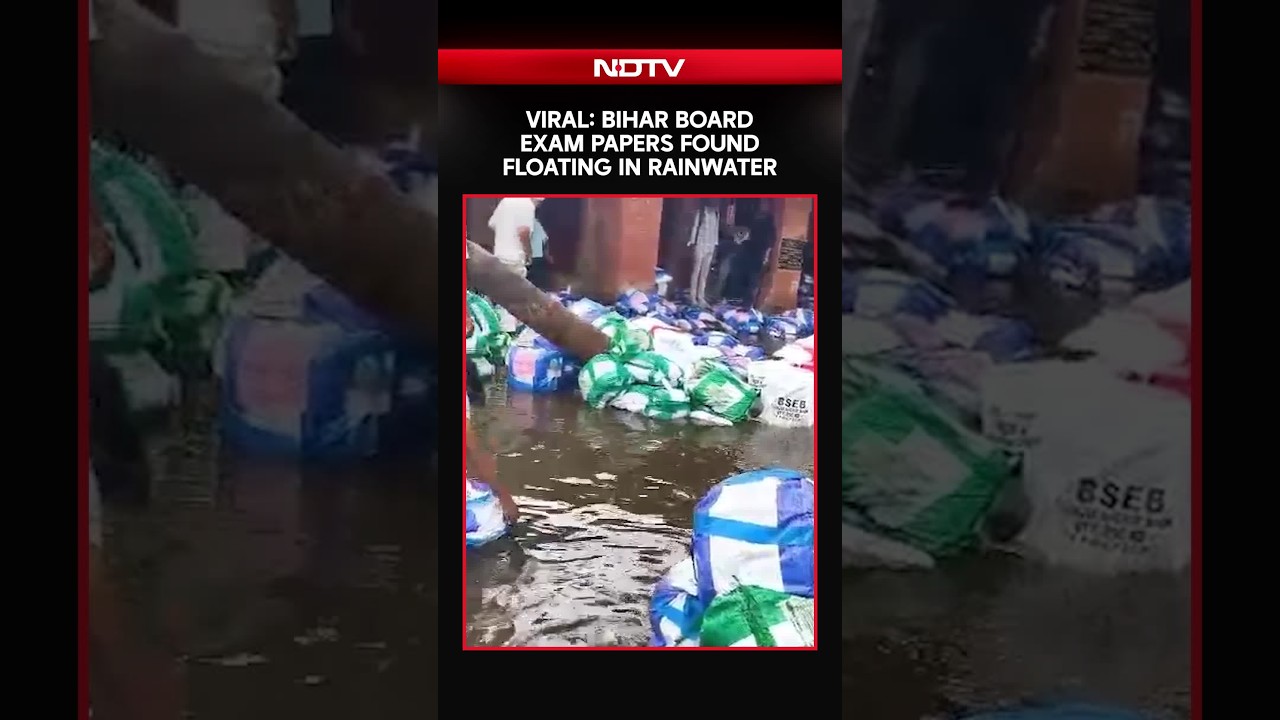 Bihar Board Exam Papers Found Floating in Rainwater, Video Sparks Massive Row