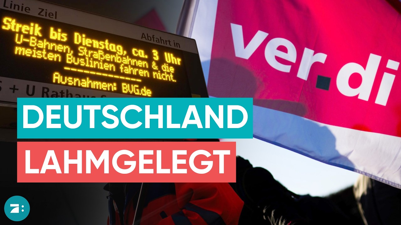 Deutschland im Stillstand: Verdi-Streik legt Nahverkehr lahm