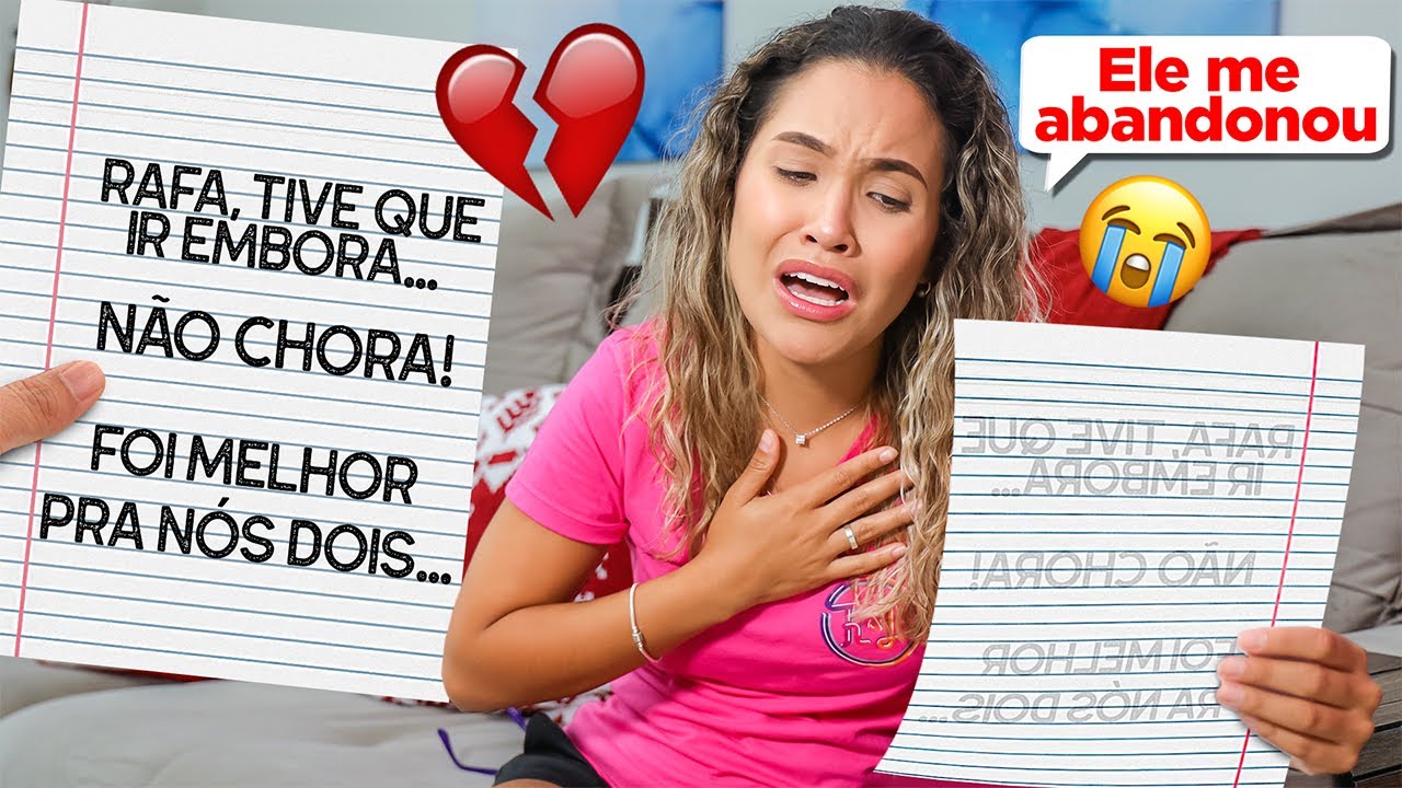 MEU NAMORADO DEIXOU UMA CARTA DE DESPEDIDA! - MUITO TRISTE!