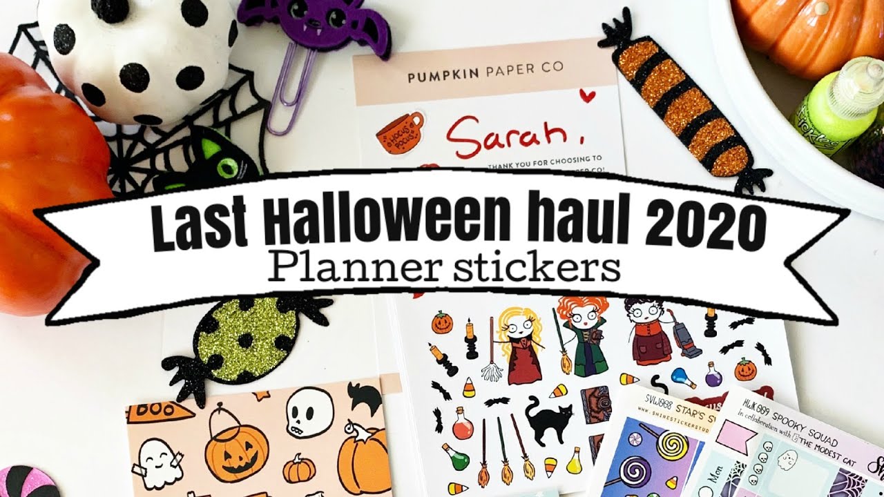 Pumpkin Paper Co Planner Sticker Haul | Shine Sticker Studio Halloween Stickers | Newtons Nook Stamp