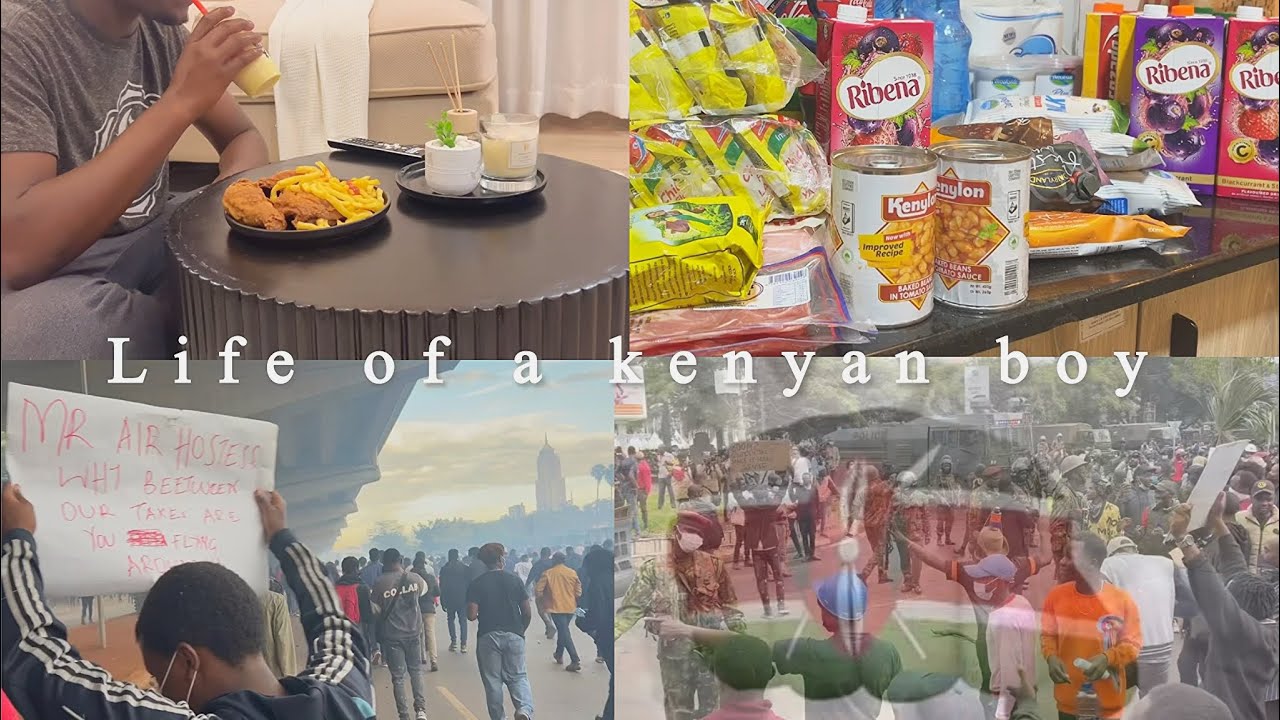 Daily life living in kenya| grocery restock | protesting | life of a kenyan boy
