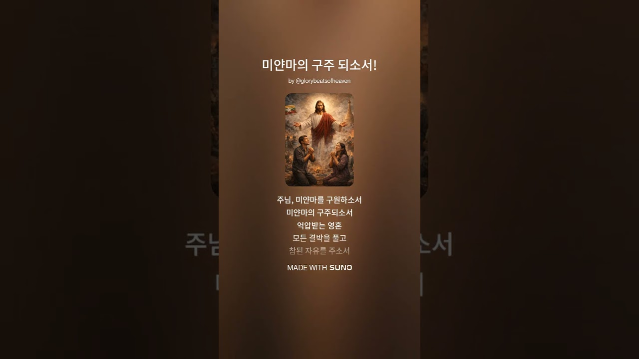 미얀마의 구주 되소서!