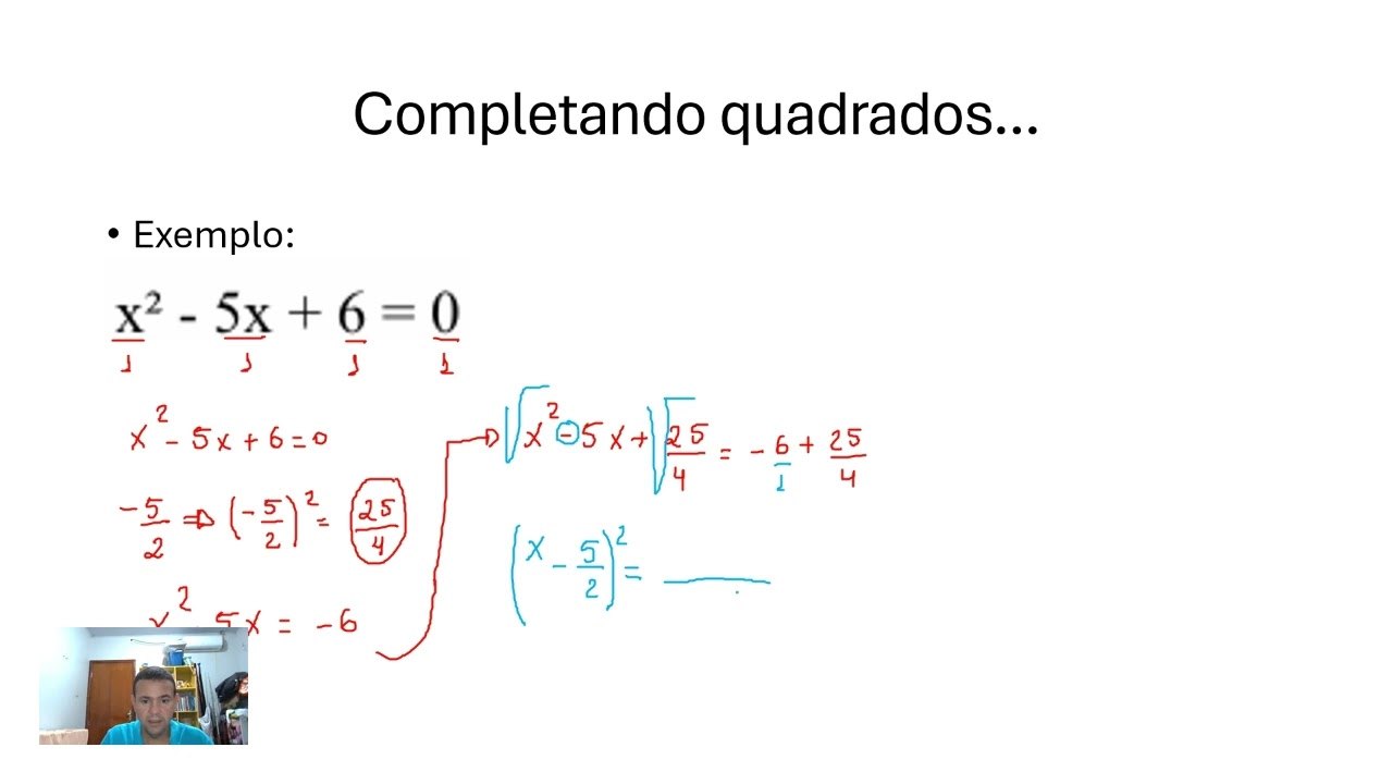 Resolução de equação do 2º grau   Completando Quadrados