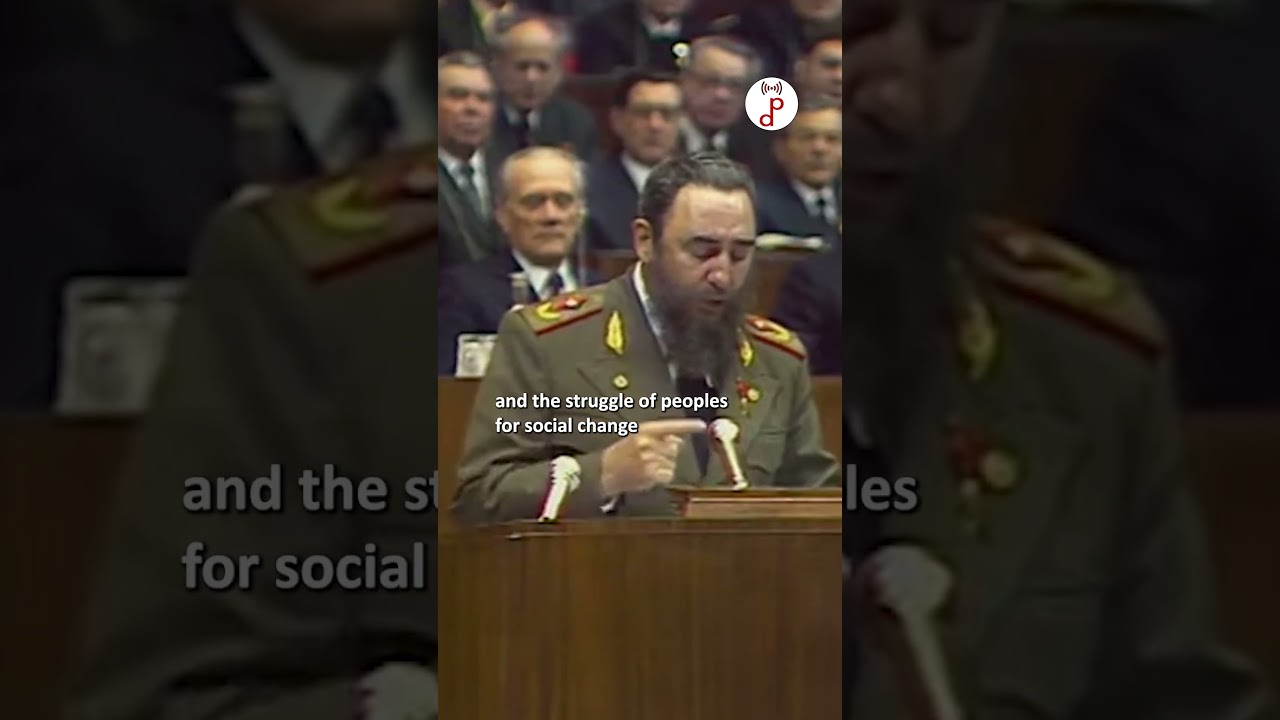 Fidel Castro speaks in Moscow, 1981