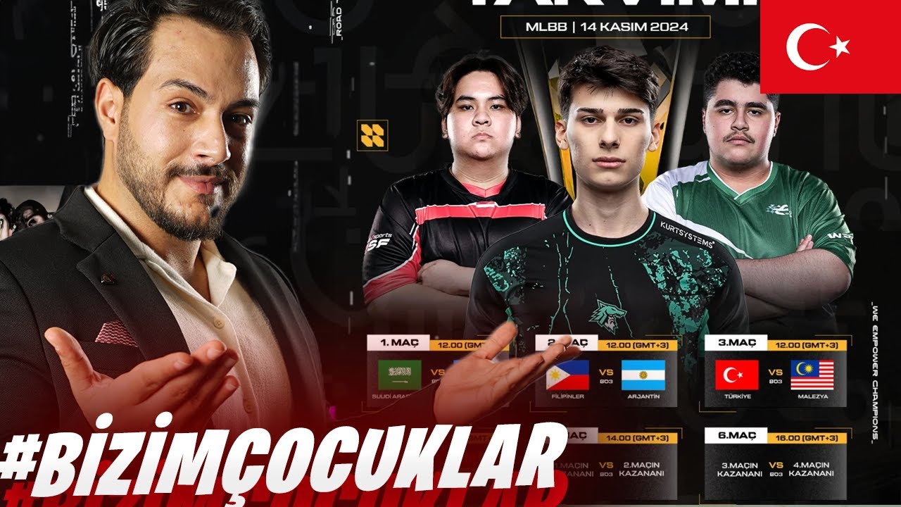 TÜRKİYE VS MALEZYA ÇEYREK FİNAL MAÇI HAYDİ #BİZİMÇOCUKLAR !! Mobile Legends