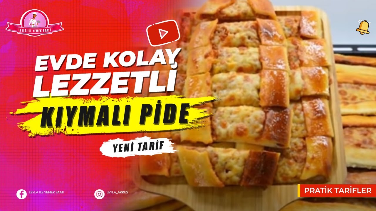 EVDE KOLAY VE LEZZETLİ KIYMALI PİDE TARİFİ YAPMAK İSTERMİSİNİZ :)