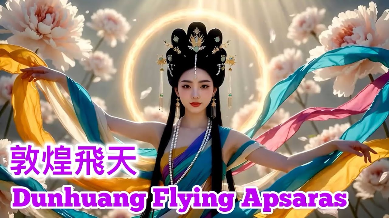 敦煌飛天《彩雲飛天 · 喜樂永恆》Dunhuang Flying Apsaras (Feitian)  – Eternal Joy  [Al Music Video] 