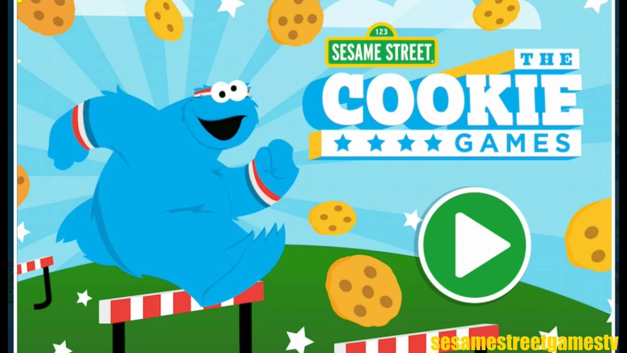 Sesame Street The Cookie Games Athlete Cookie Monster & Announcer Grover