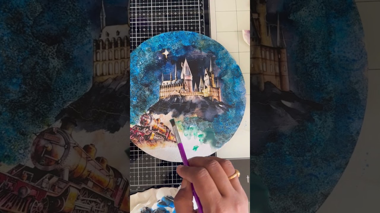 MIxed Media Canvas Tutorial #decoupage #mixedmedia #craftangles #hndmd #transfer #mixedmediaart