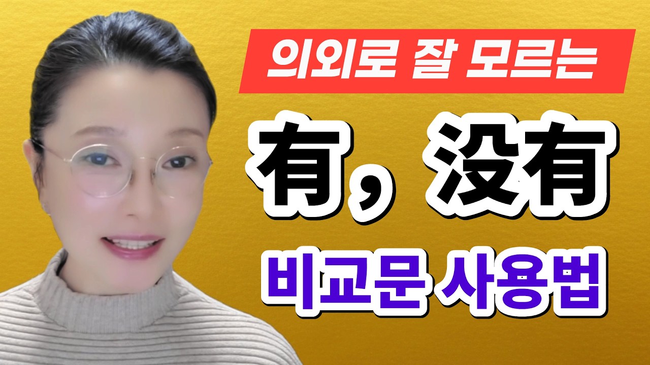 有，没有 비교문 정리 (24문장 예문자료 제공) | 원어민 홍매쌤 중국어 문법