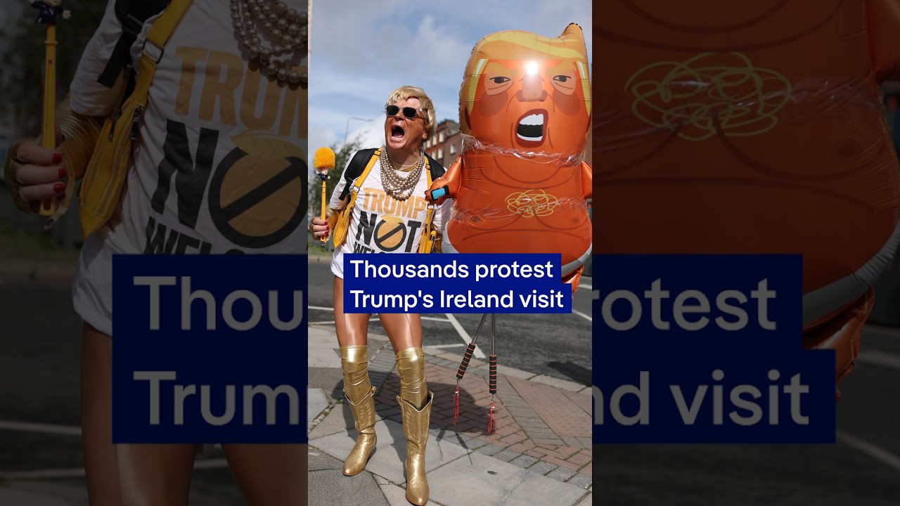 Thousands protest Trump visit to Ireland | DW News