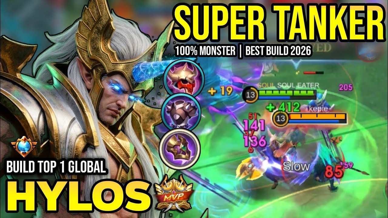 Лучшая сборка для HYLOS 2026 | Лучшая сборка в мире по геймплею HYLOS | Mobile Legends✓