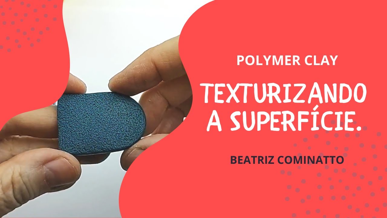 Aplicando texturas simples no acabamento do polymer clay.