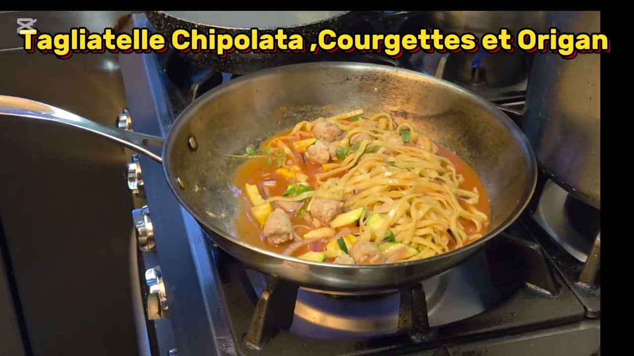Tagliatelle Chipolata, Courgettes et Origan