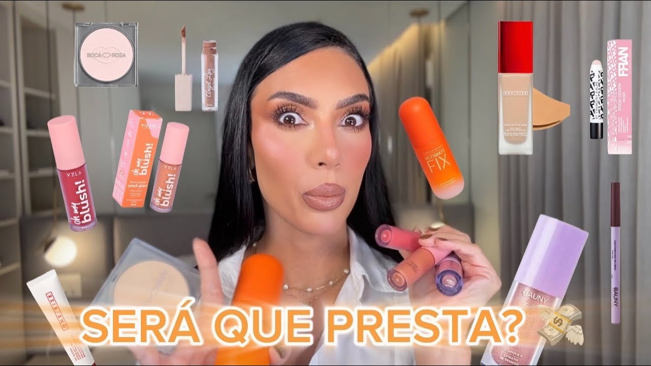 TESTANDO MAQUIAGEM NACIONAL, valem a pena? || Laryssa mua