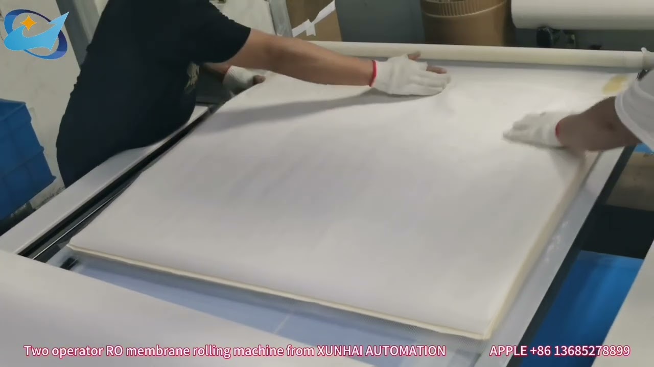 Industry semi-automatic RO rolling machine #waterpurifier #romembrane #ro 