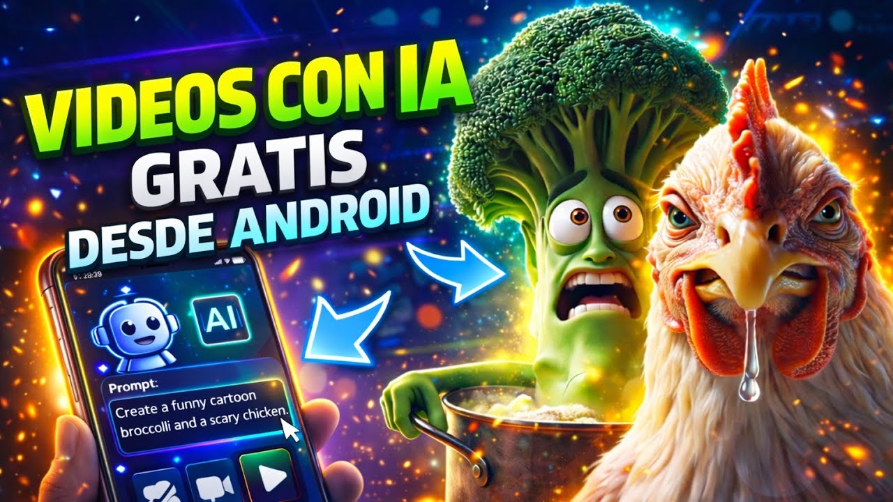 COMO Crear VIDEOS ANIMADOS con IA (100% GRATIS) Inteligencia Artificial con Android