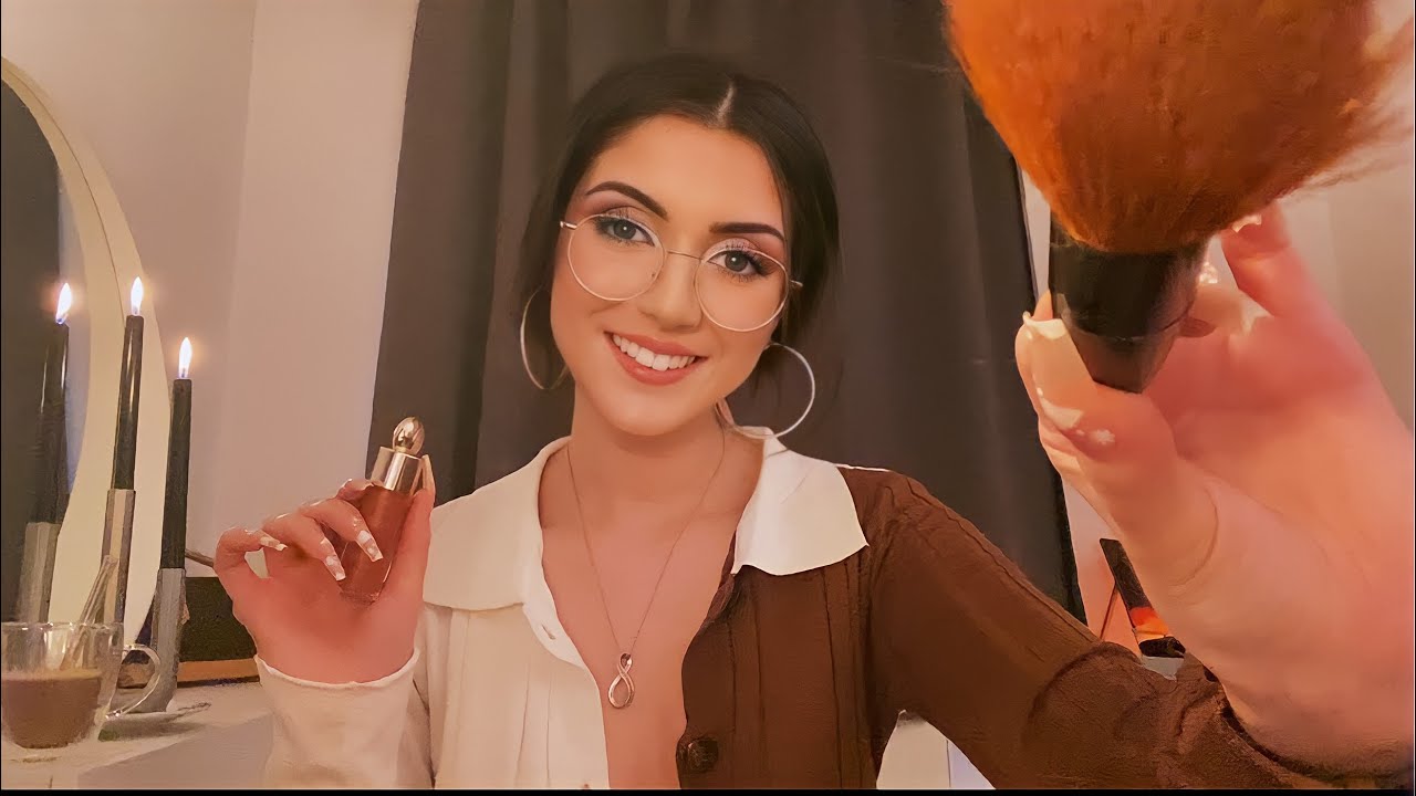 ASMR Doing Your Make Up At Night 💖Whispering & Tapping