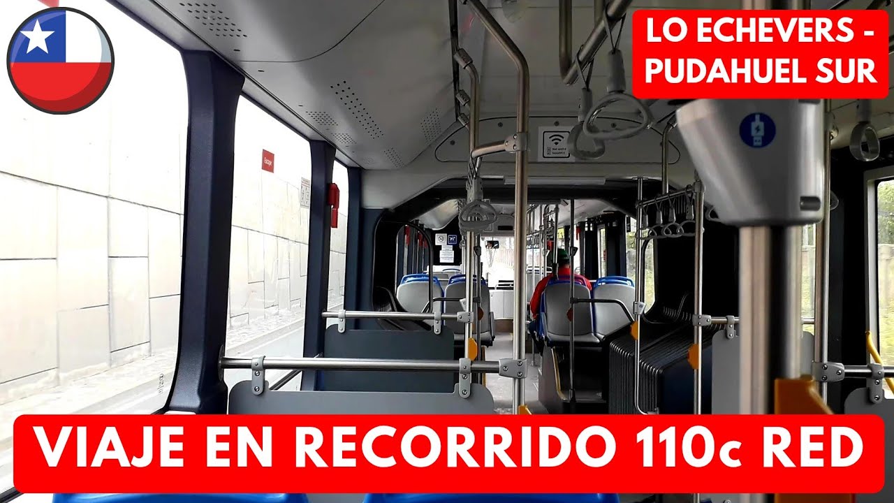 Recorrido 110c Red [Lo Echevers - Pudahuel Sur]. Bus BYD B18C01. Empresa Metbus.
