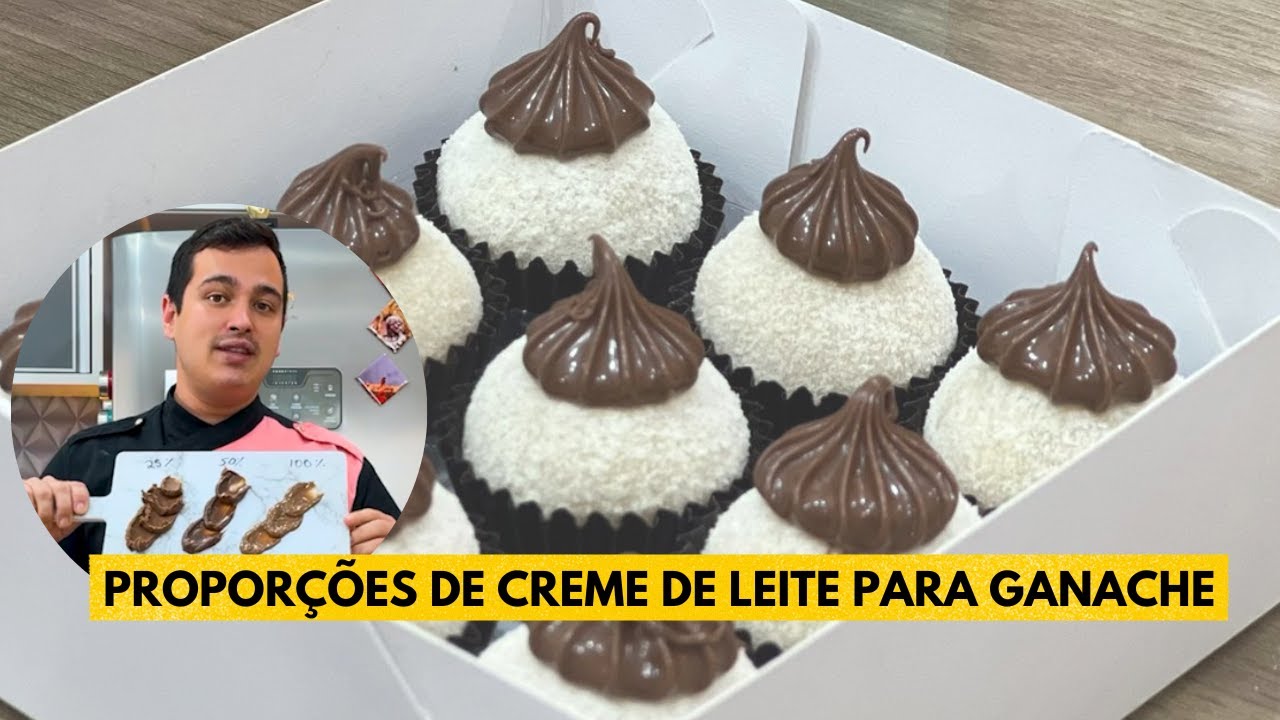 Quanto a proporção de creme de leite e chocolate interfere na textura do ganache