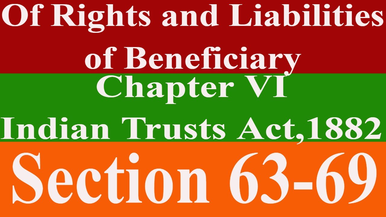 #part2 Chapter VI||Rights and Liabilities of Beneficiary|| Indian Trusts Act #indiantrustsact1882
